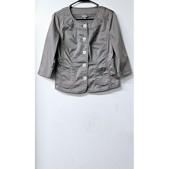 J JILL Petite Big Buttons Long Sleeves Button-Up Women Jacket (S) - Picture 1 of 3
